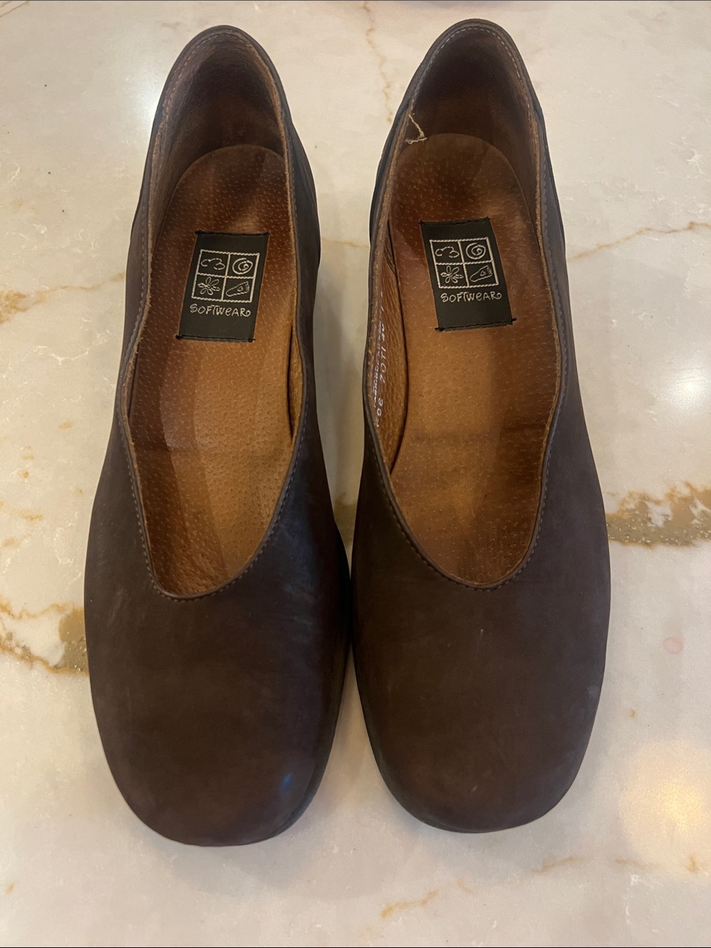 SoftWalk Women's Dark Brown Slip-On Ballet Flats